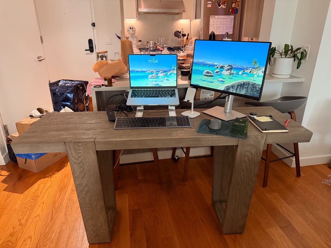 Almost Free - White Oak Console Table / Desk - photo 3