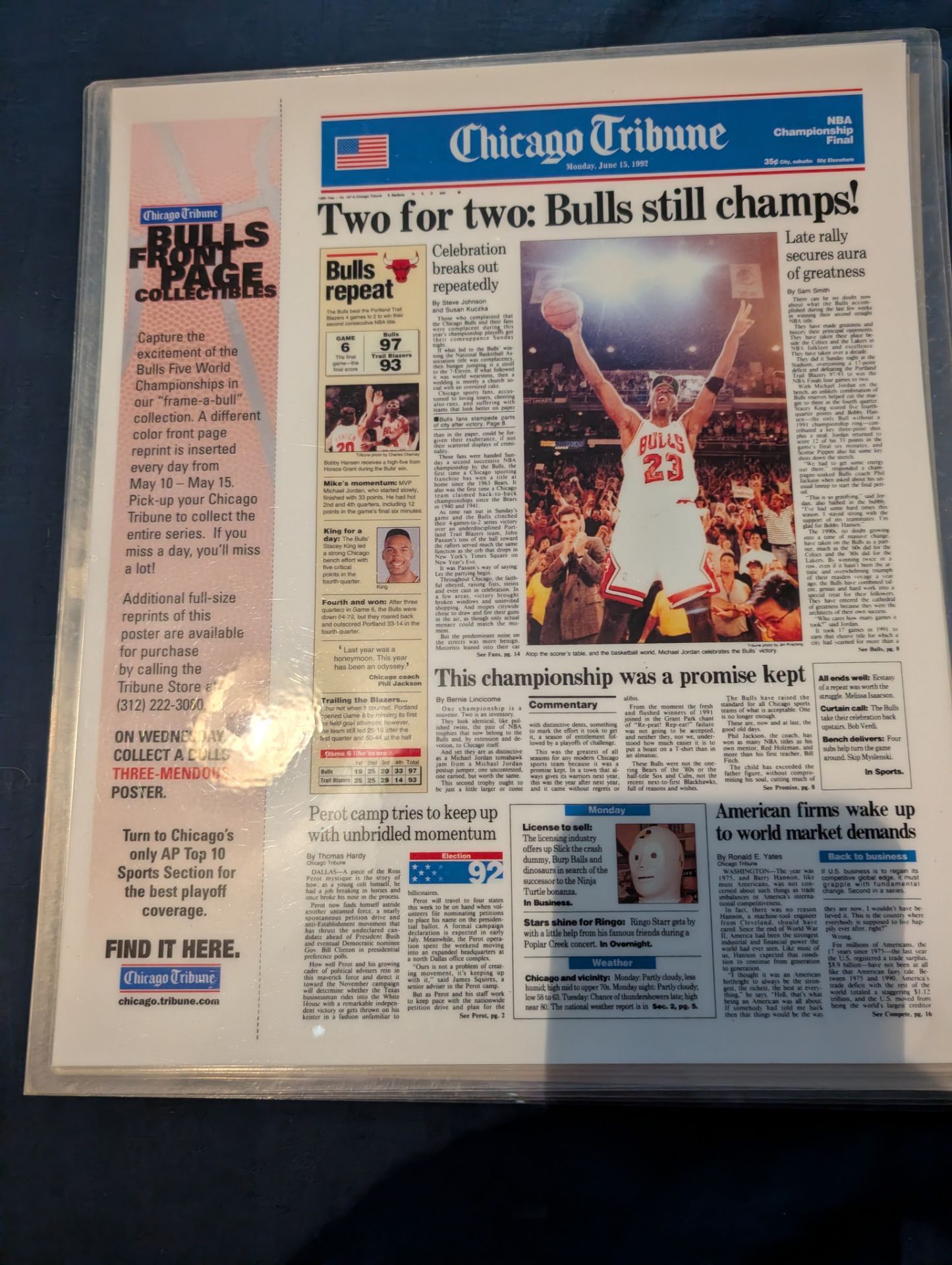 Bulls front page collectables - photo 3