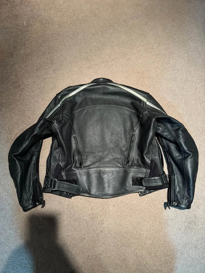 New Joe Rocket Silver Stripe Ladies Leather Motorcycle Jacket - photo 2