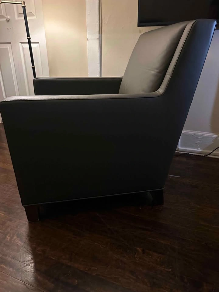 Bernhardt Genuine Leather Lounge Chair / Executive Office Armcha - photo 2