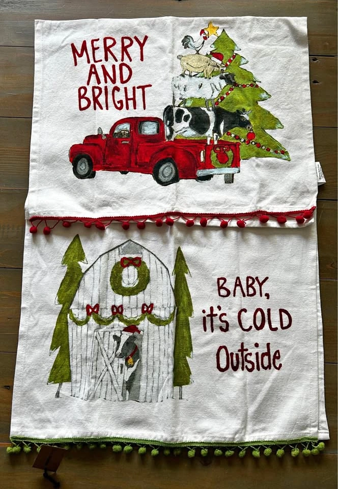New Decorative Christmas Dish Towels