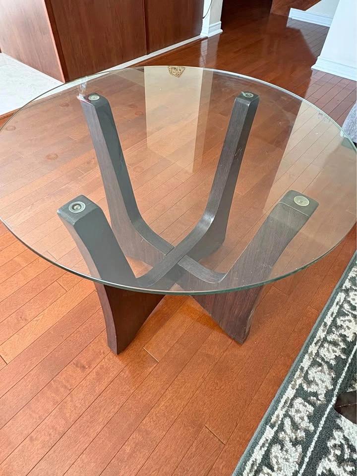 Glass Centre Table + 2 Matching Side Tables