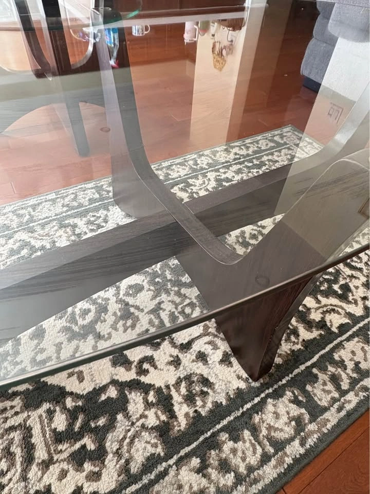 Glass Centre Table + 2 Matching Side Tables - photo 2