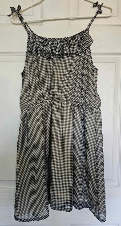 Forever 21 Gingham Tie-Strap Ruffle Sundress - Size Large - photo 2