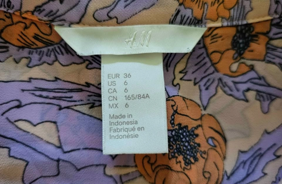 Brand New H&M Floral Sleeveless Button-Down Chiffon Blouse - Siz - photo 3