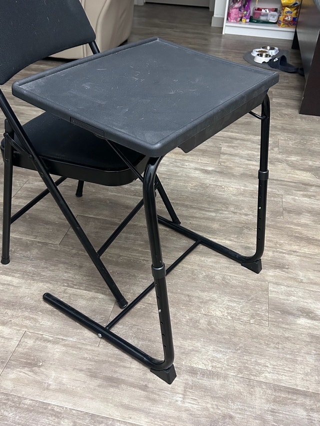 Adjustable Folding TV Tray Table