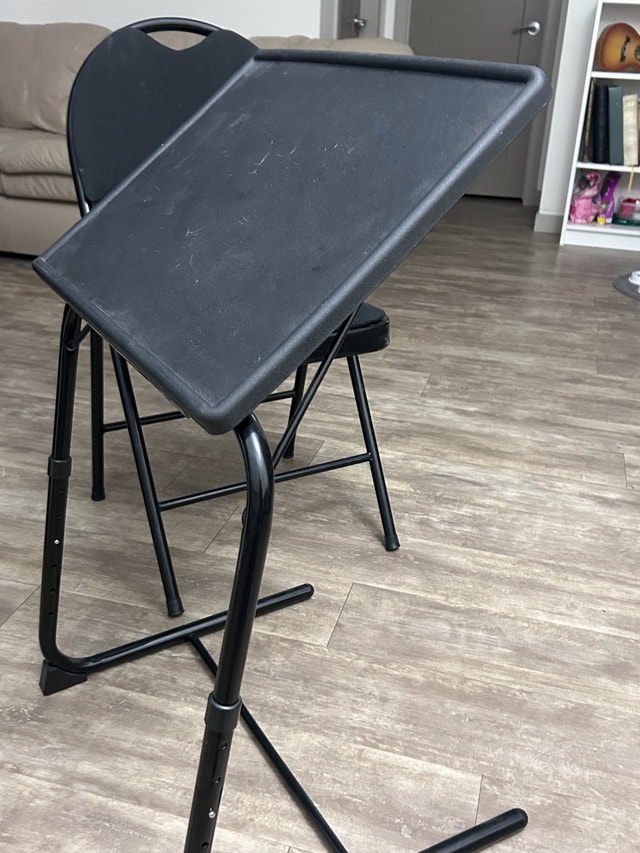 Adjustable Folding TV Tray Table - photo 3