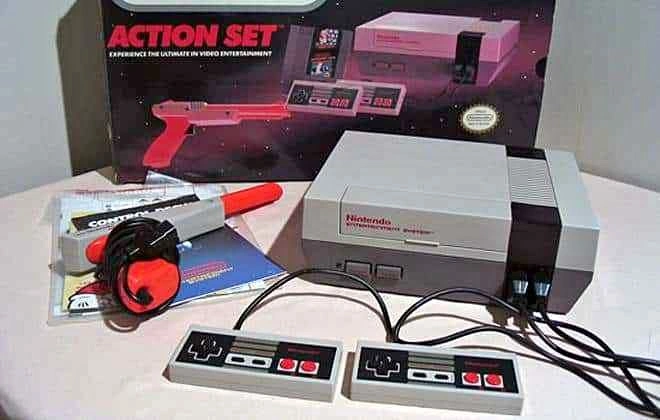 Nintendo Entertainment System Action Set -- vintage videogame in