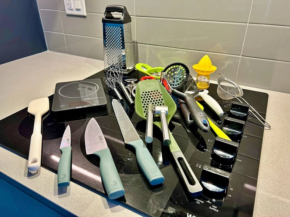 IKEA Kitchen Tools, Knives & Scale + OXO Utensils