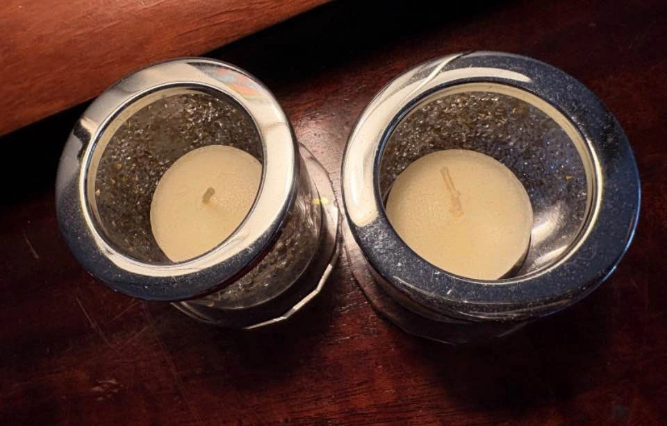 OLEG CASSINI Sparkling candle holders set. 3.5” H. - photo 3