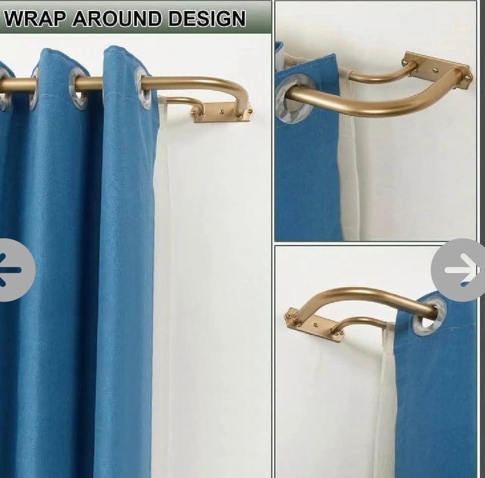 Gold Double Wrap Around Curtain Rod - photo 2