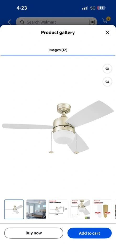 Honeywell 3-Blade Reversible Ceiling Fan - photo 5