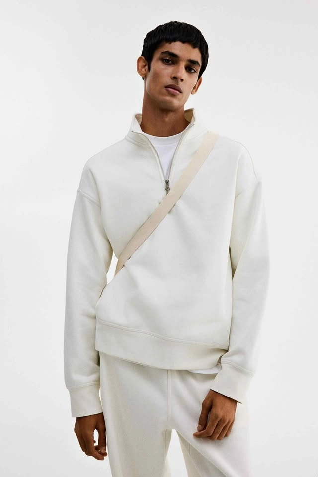 MOVING SALE Cream Quarter Zip H&M