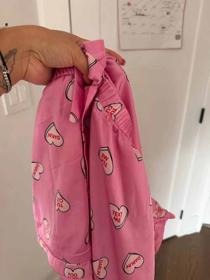 Rose + Vine Heart Print Pyjama Set - photo 4