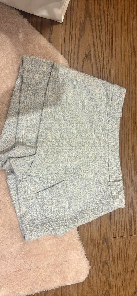 Light Blue Tweed Wrap Zara Skort