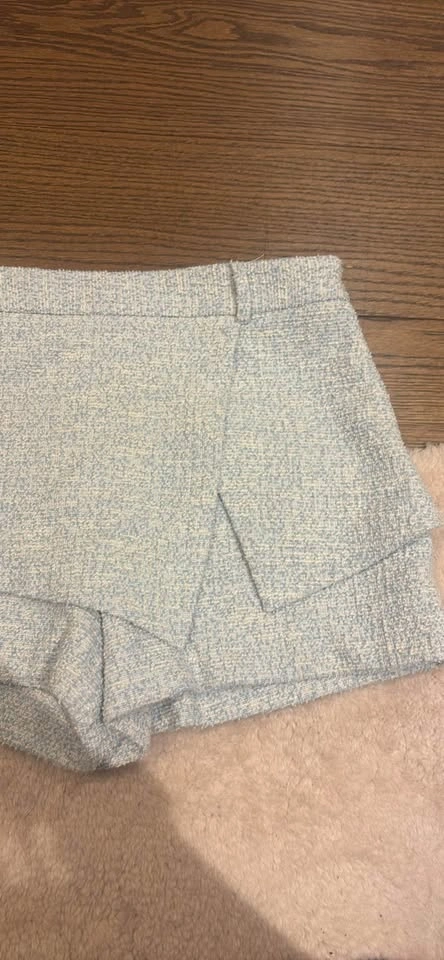 Light Blue Tweed Wrap Zara Skort - photo 2