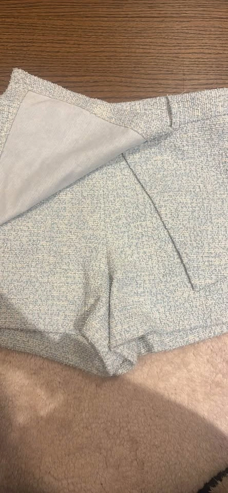 Light Blue Tweed Wrap Zara Skort - photo 3