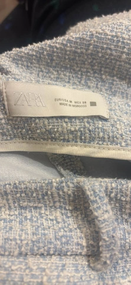 Light Blue Tweed Wrap Zara Skort - photo 5