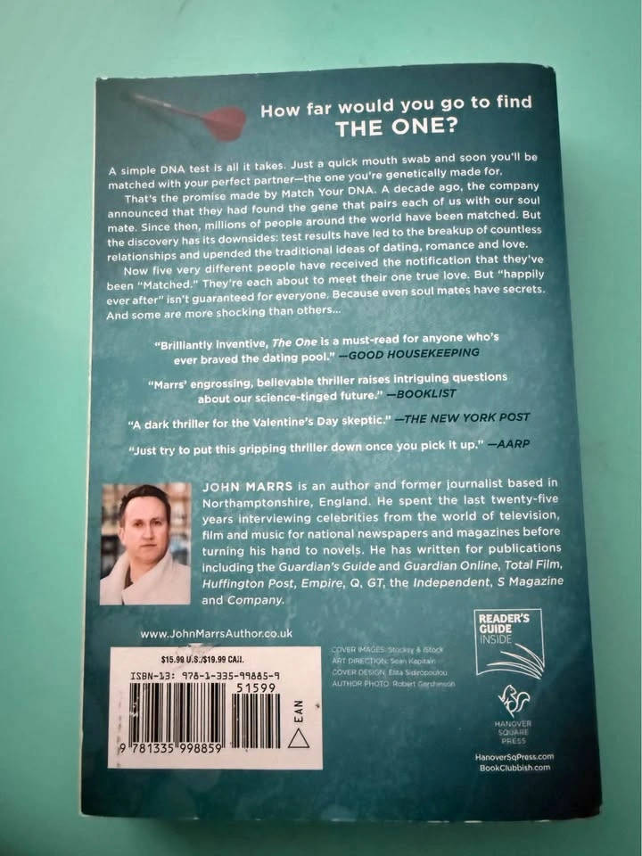 The One by John Marrs Paperback Novel - photo 2