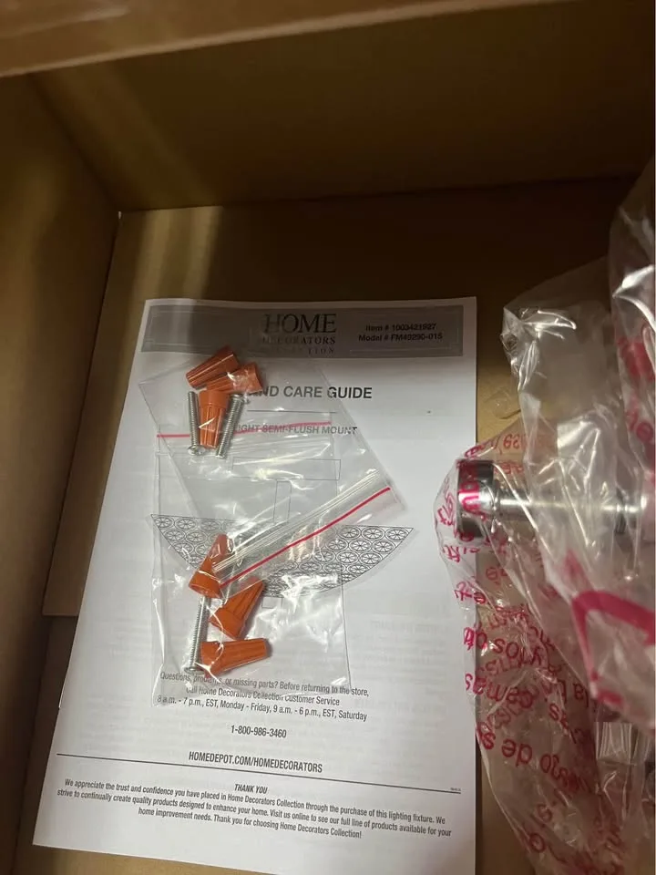 Brand NEW 2-Light Semi-Flush Mount image indicator(4)