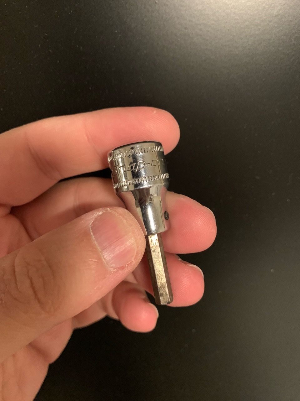 3/8” 4mm Snap-on Chrome Socket with Hex Bit