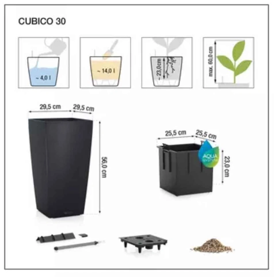 Lechuza Cubico 30 Cottage self-watering planters - photo 5
