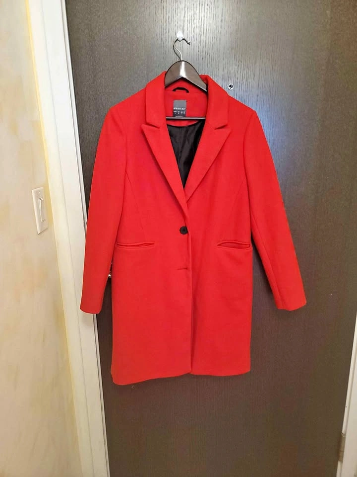 Stylish Red Pea Coat