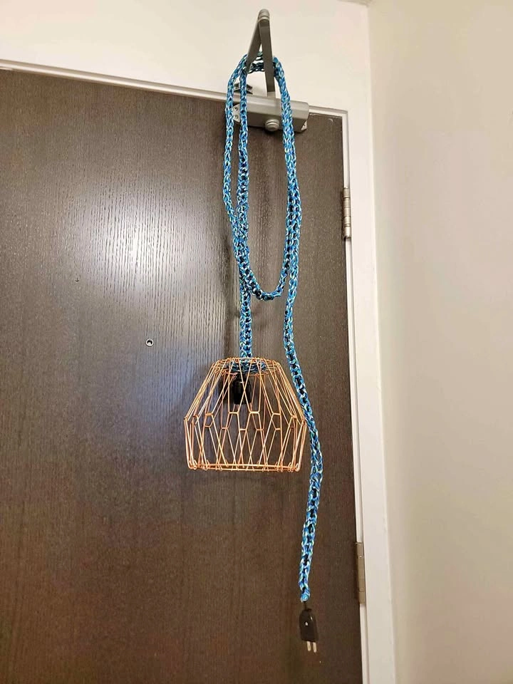 Custom ..orpomo.. 10ft hanging lamp in blue marine
