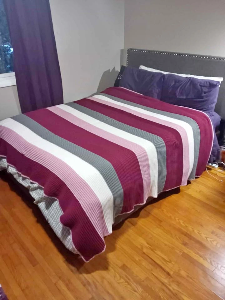 Handmade Striped Crochet Blanket