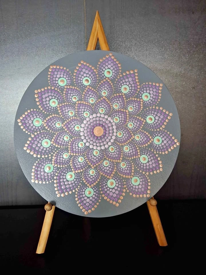 Hand painted Mandala