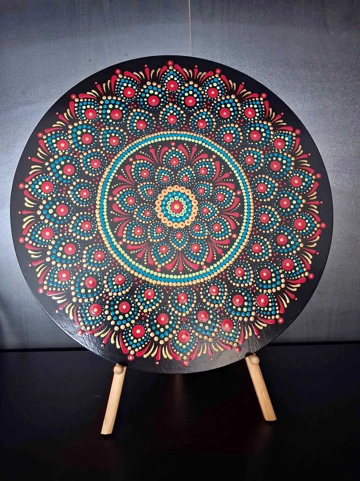 Hand painted Mandala