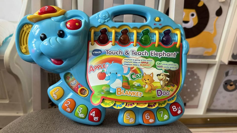 Baby toys- vtech Touch and Teach Elephant Book, Blue - photo 2