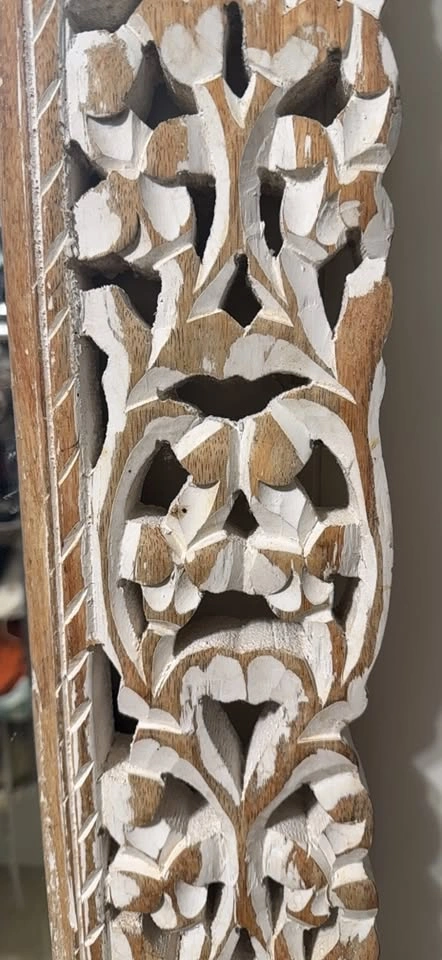 Carved Wood Full Length Mirror - photo 2