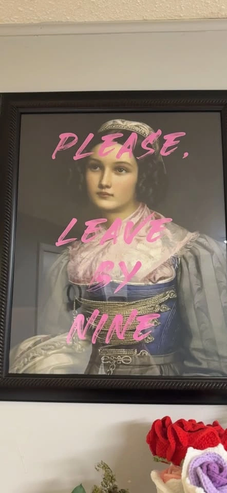 Please Leave By Nine Framed Art Print - photo 3