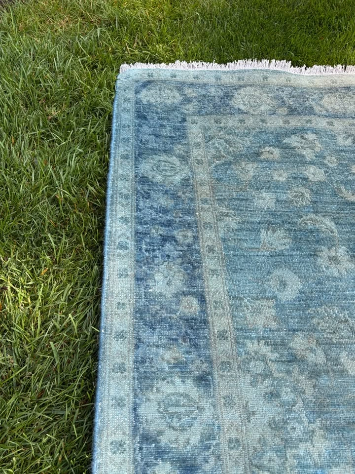 Rug Blue Wool Hand Knotted Persian 4' x 6' - photo 2