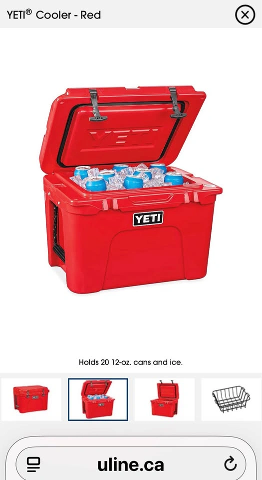 YETI TUNDRA 35 RESCUE RED COOLER FOR SALE !! - photo 3