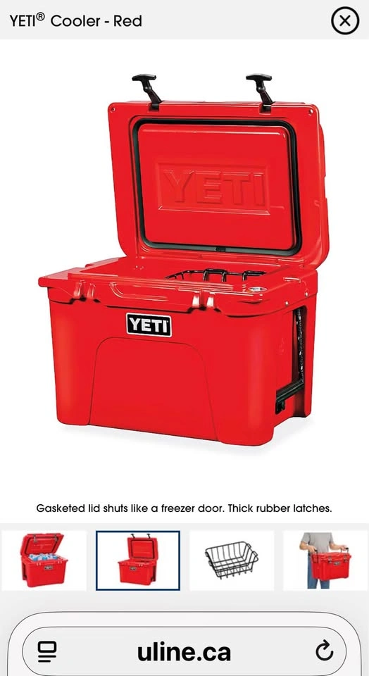YETI TUNDRA 35 RESCUE RED COOLER FOR SALE !! - photo 4