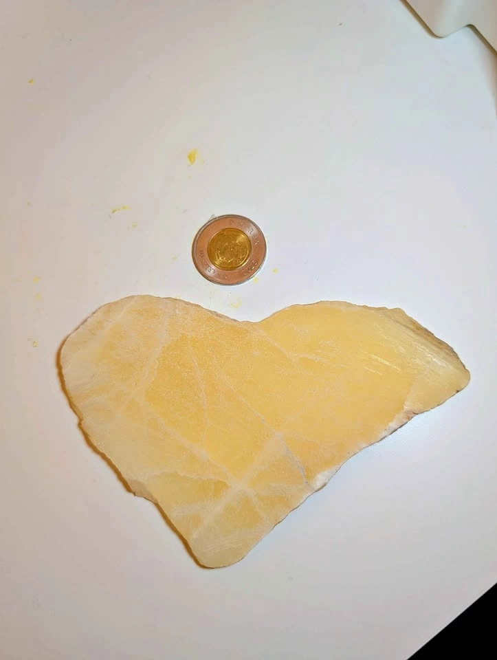 Honey calcite slab