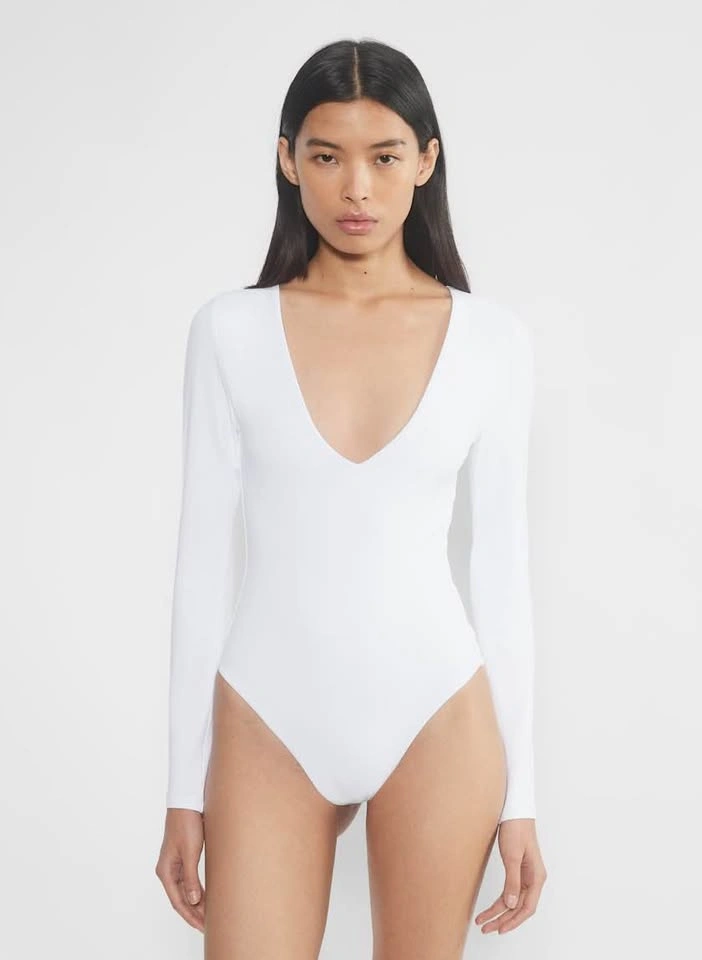 Aritzia Green V-Neck Bodysuit - photo 3