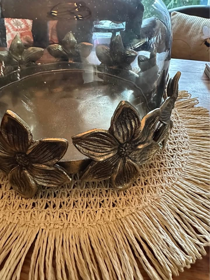 Floral Design Cake Stand with Cloche - photo 2