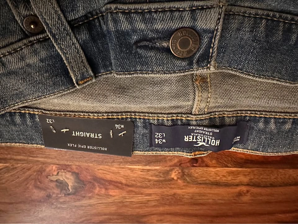 NEW Men’s Hollister Jeans -Straight Hollister Epic Flex- W34 L32 - photo 4