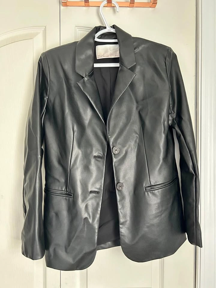 Oak+Fort Leather Blazer