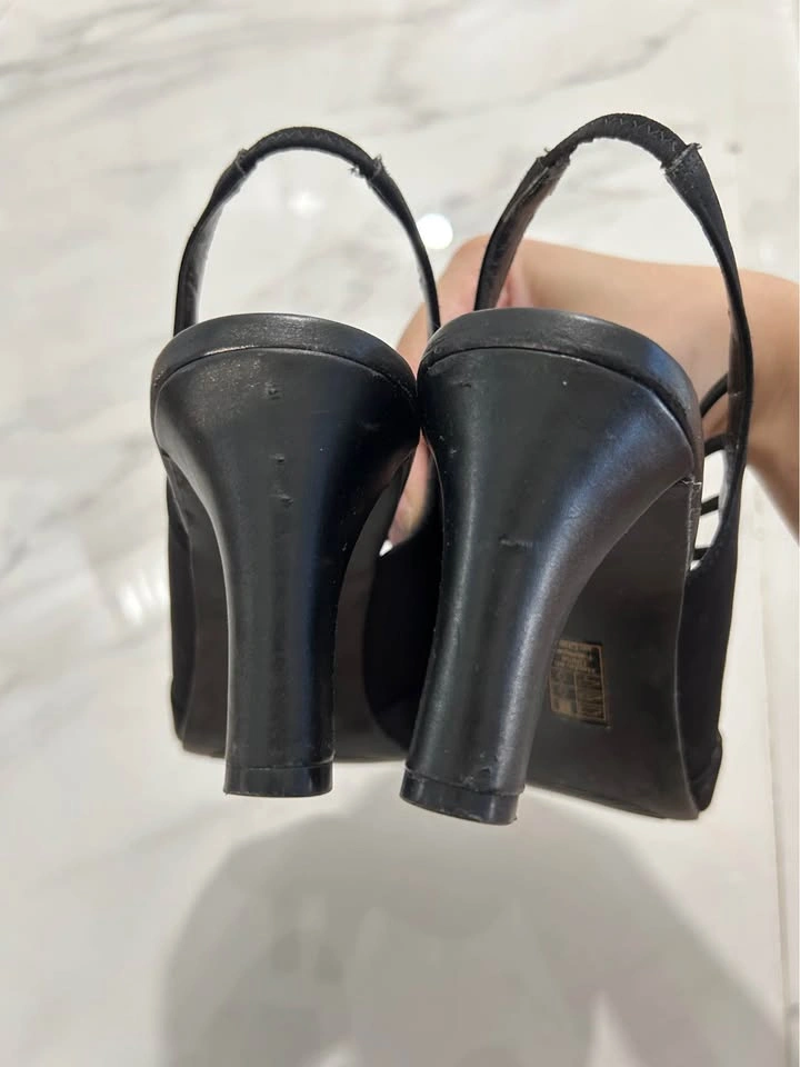 Naturalizer Black Strappy Heels Size 7 - photo 5