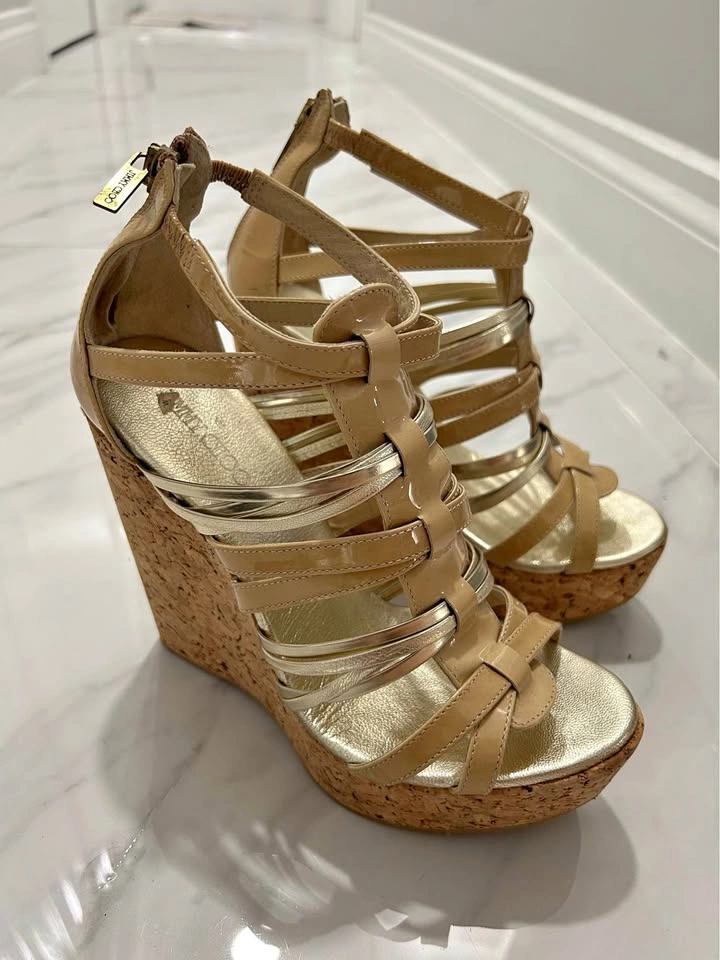Jimmy Choo Strappy Wedge sandals Size 7.5