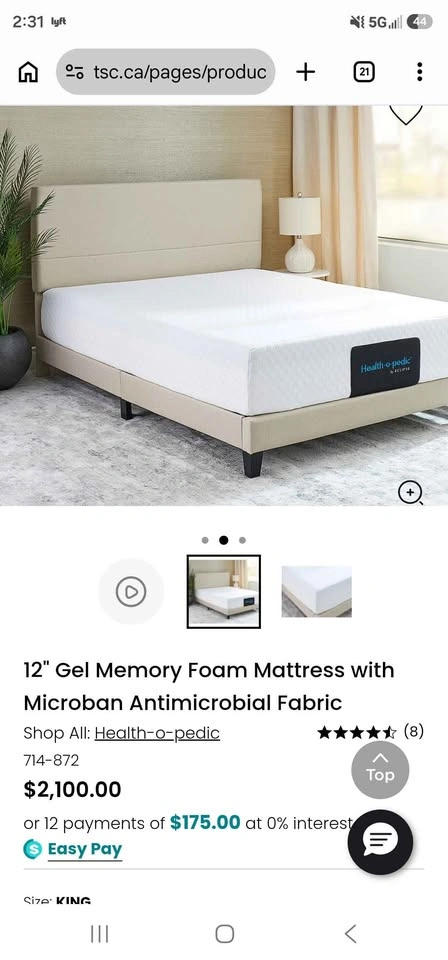 King Mattress Like new Retail: $2100 - photo 2