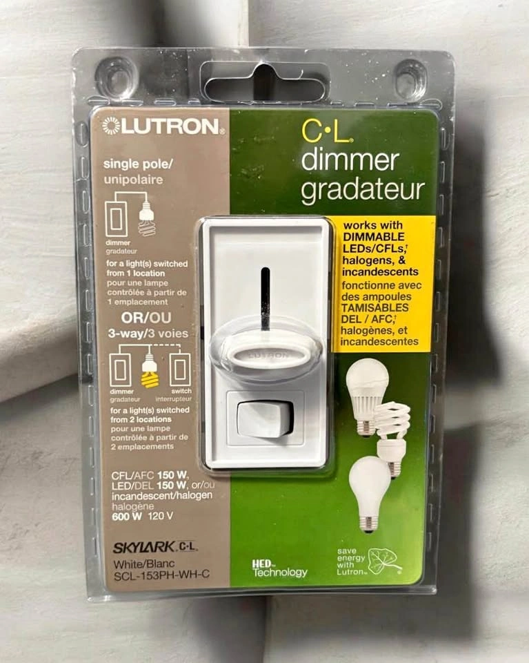 Lutron Skylark C.L Dimmer Switch SCL-153PH-WH-C