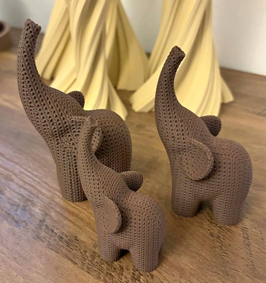 Modern Elephant set Dark Brown