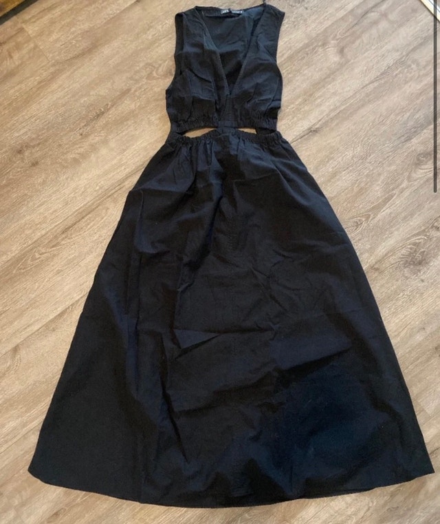 Black midi dress ZARA