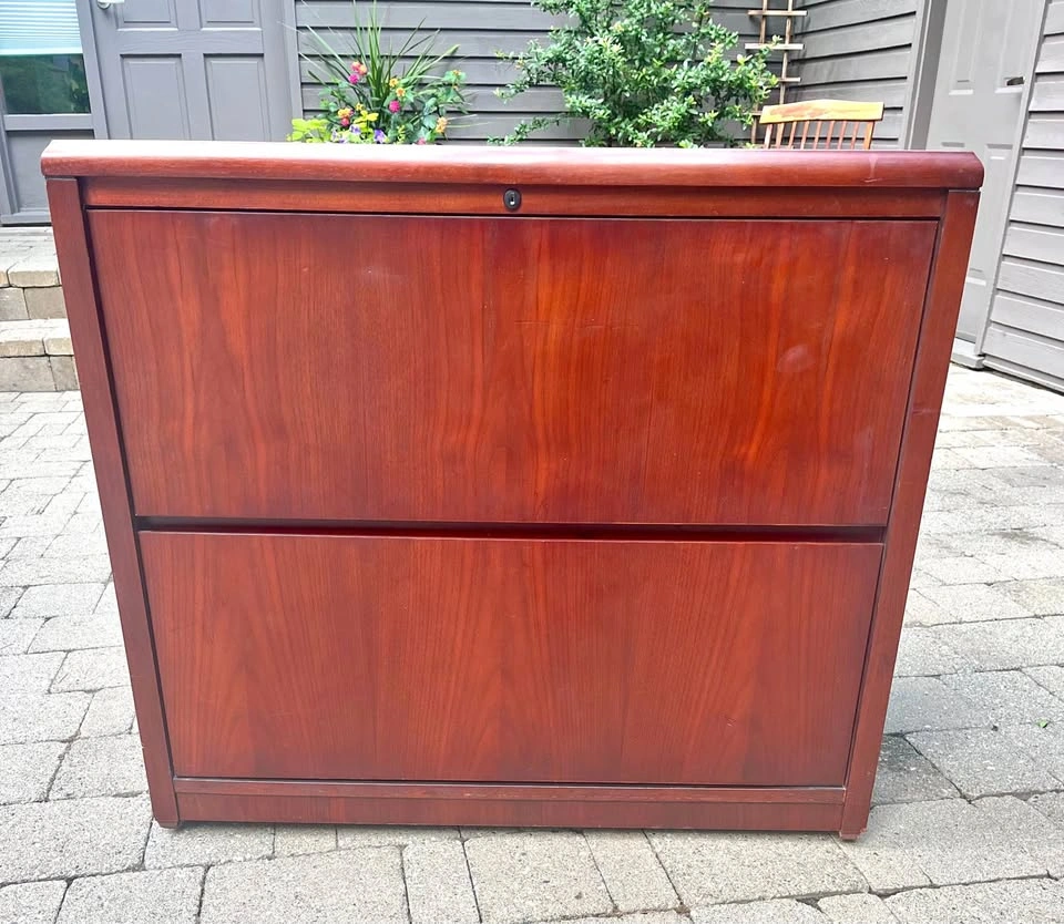 OFS 2-Drawer Lateral Filing Cabinet – Cherry Finish