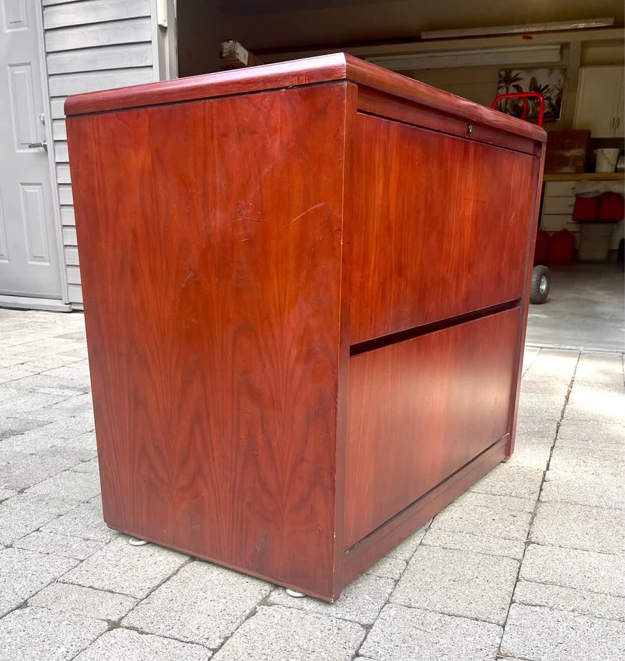 OFS 2-Drawer Lateral Filing Cabinet – Cherry Finish - photo 2